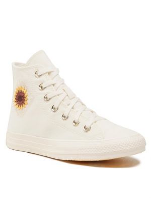 Sneakerși de lână cu stele Converse alb