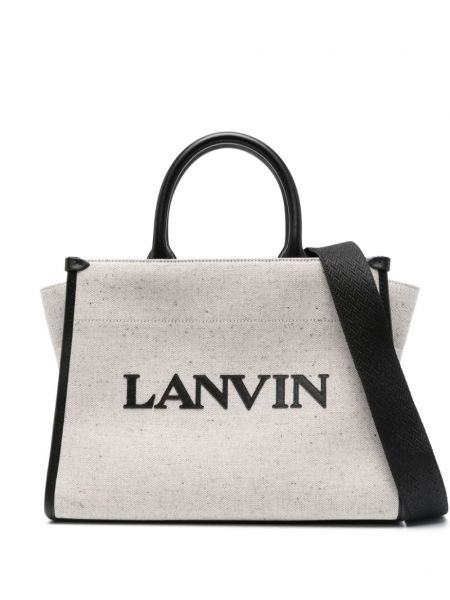 Τσάντα shopper Lanvin μαύρο