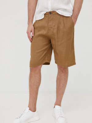 Lanene kratke hlače Sisley smeđa