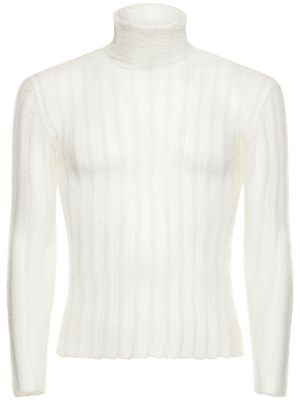Camicia in maglia trasparente Egonlab. bianco