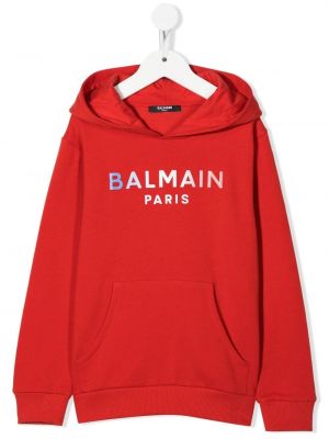 Kaltevuus puuvilla huppari tytöille Balmain Kids punainen