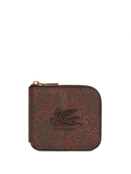 Jacquard paisley kortholder Etro brun