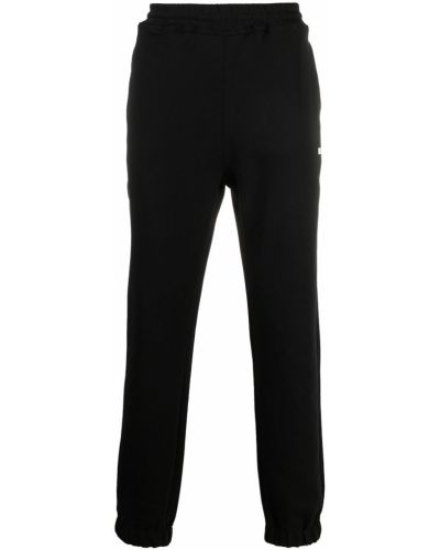 Spodnie sportowe z nadrukiem Msgm czarne