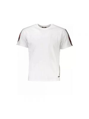 Koszulka bawełniana z nadrukiem Cavalli Class biała