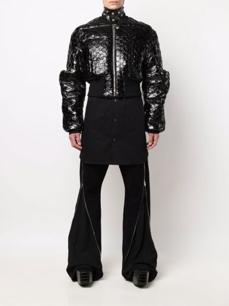 Spodnie sztruksowe na zamek Rick Owens czarne