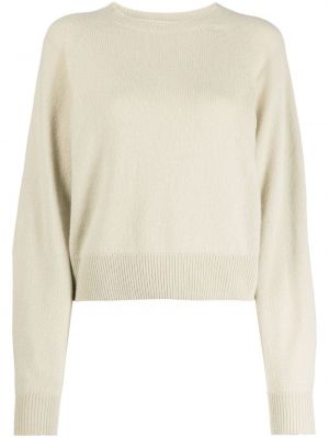 Sweter z kaszmiru z okrągłym dekoltem Margaret Howell beżowy