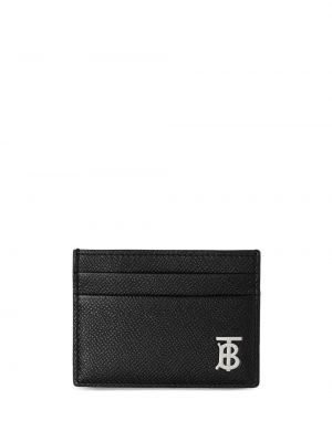 Usnjena denarnica Burberry črna