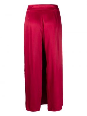 Proste spodnie drapowane Armani Exchange różowe
