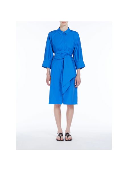 Sukienka kimonowa Max Mara niebieska