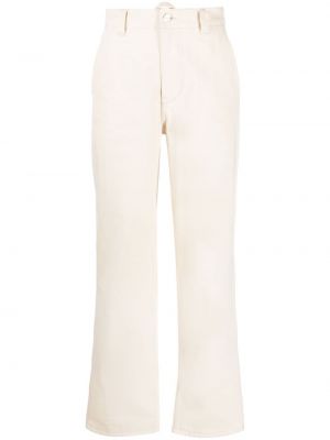 Pantalon taille haute en coton Toogood beige