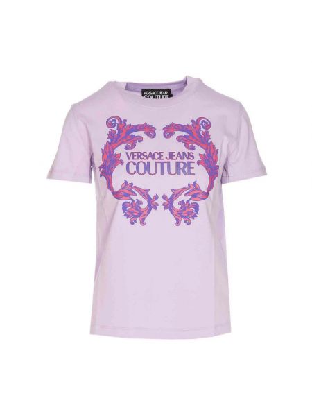 Koszulka Versace Jeans Couture fioletowa