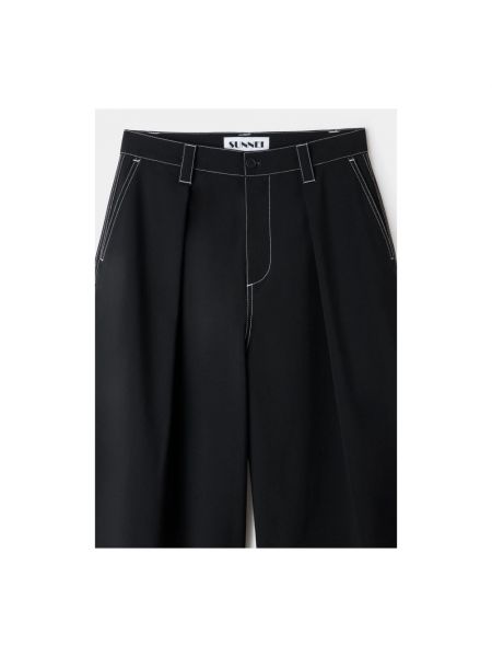 Pantalones cortos plisados Sunnei negro