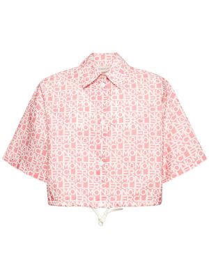 Koszula z dżerseju Moncler różowa