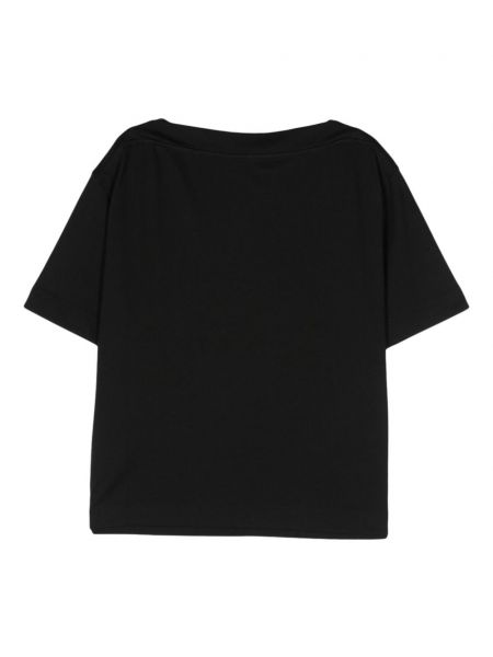 Bavlněné tričko Moncler černé