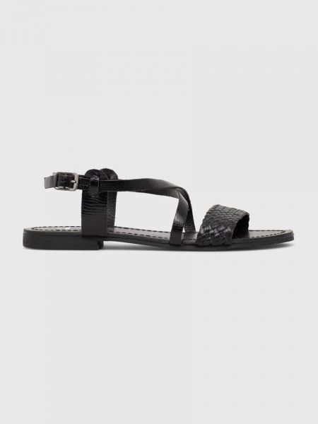 Usnjene sandali Answear Lab črna