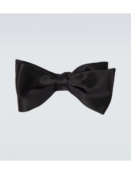 Копринена вратовръзка с панделка Brioni черно