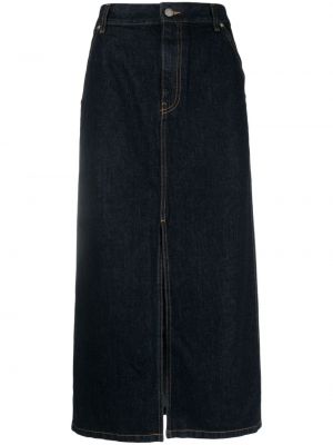 Spódnica jeansowa z wysoką talią Helmut Lang niebieska