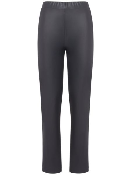 Leggings i läder i konstläder Max Mara grå