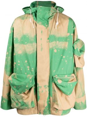Bombažna jakna s kapuco s prelivanjem barv Oamc