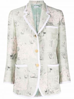 Jacquard blejzer Thom Browne zelena