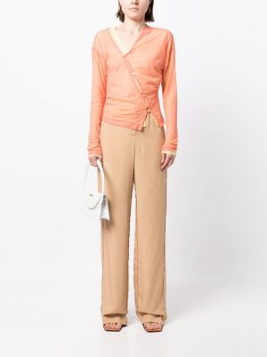 Asymmetrischer bluse mit geknöpfter Rejina Pyo orange