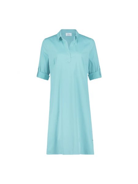 Sukienka koszulowa z kieszeniami elegancka Vera Mont niebieska