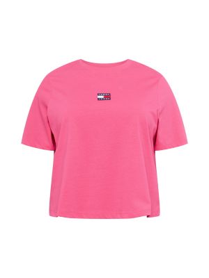 Тениска Tommy Jeans Curve розово