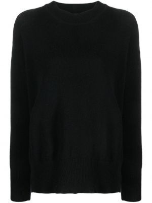 Pletený sveter s okrúhlym výstrihom Roberto Collina čierna
