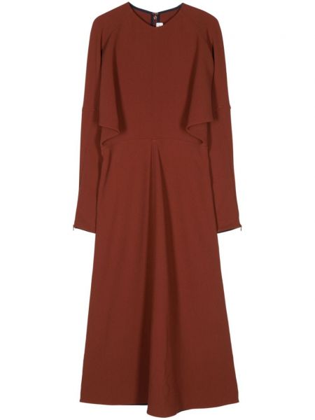 Robe droite Victoria Beckham marron