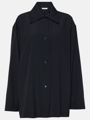 Шерстяная блузка The Row черная