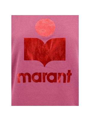 Sudadera con capucha de algodón Isabel Marant étoile rosa