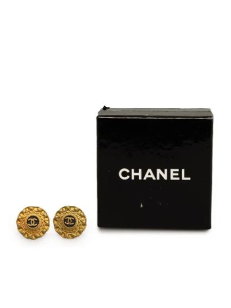 Pendientes retro Chanel Vintage amarillo