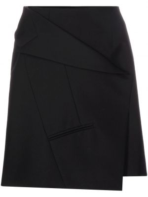 Asymetrické mini sukně Alexander Mcqueen černé