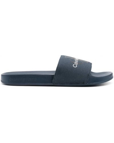 Trykt flip-flops Calvin Klein blå