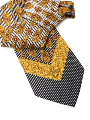 Hedvábná kravata Versace Pre-owned černá