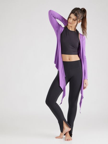 Плетен плетен елек Curare Yogawear виолетово