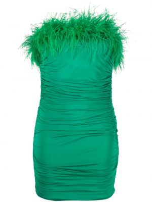 Мини рокля с пера Nissa зелено