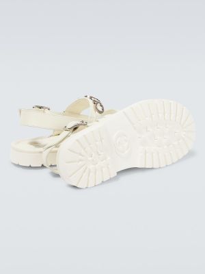 Kožené sandály Gucci bílé