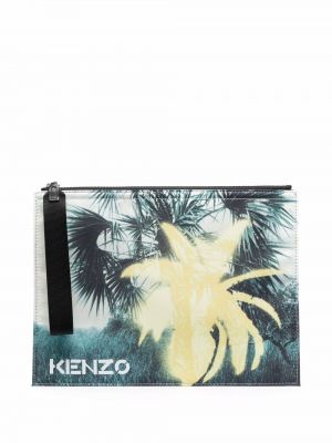 Bolso clutch con estampado Kenzo azul