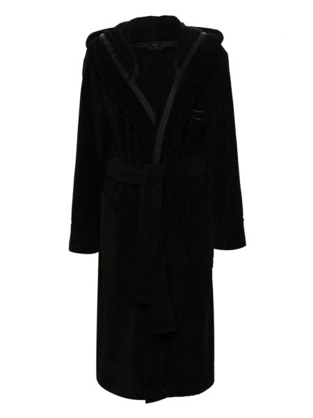 Robe en coton à capuche Tom Ford noir