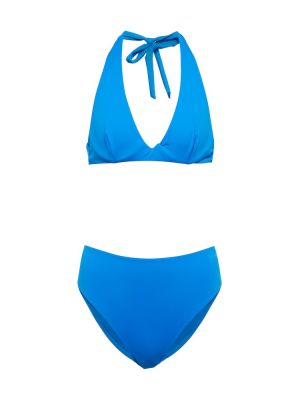 Bikini cu talie înaltă Max Mara albastru