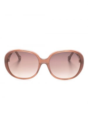 Spalvų gradiento rašto akiniai nuo saulės oversize Nathalie Blanc Paris rožinė