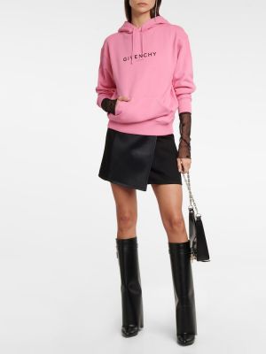 Hanorac cu glugă din bumbac din jerseu Givenchy roz