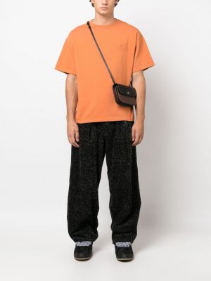 T-shirt brodé en coton Etro orange