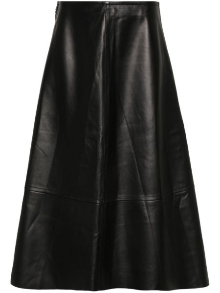 Kožená sukňa Liska čierna