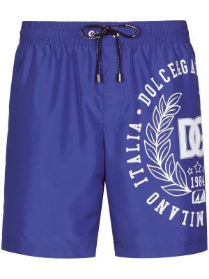 Trykt shorts Dolce & Gabbana blå