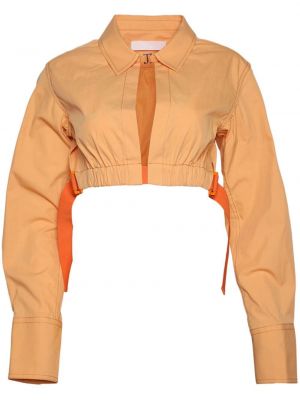Klasická bavlněná košile z nylonu Dion Lee - oranžová