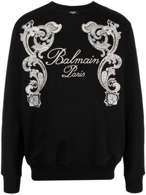 Sweatshirt aus baumwoll mit print Balmain schwarz