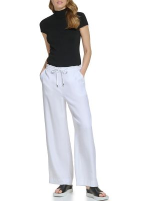 Pantalones culotte con bolsillos Dkny blanco