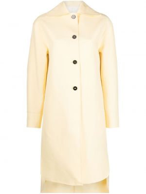 Asymetrický bavlnený kabát Jil Sander žltá